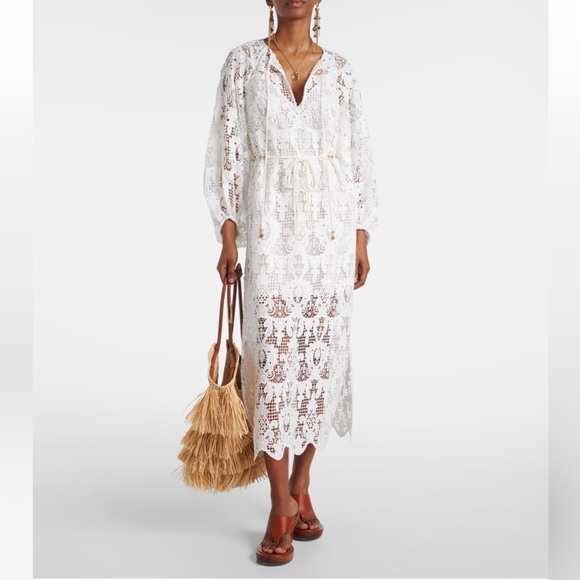 Zimmermann Coro Long Sleeve Guipure Lace Dress Ivory Various Size Available - Picture 2 of 16